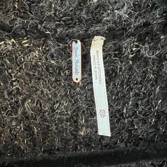 Free People‎ chunky dark grey knit sweater (xs) - Picture 4 of 5